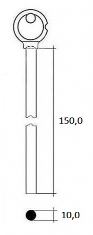 10х150 диам. Ригель круглый Гравер