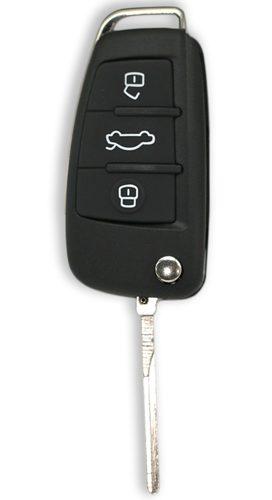 AUDI HU-AA_HU66  корпус пульта 3 кн. с FLIP лез. с лого CR2032