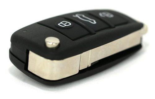 AUDI HU-AA_HU66  корпус пульта 3 кн. с FLIP лез. с лого CR2032