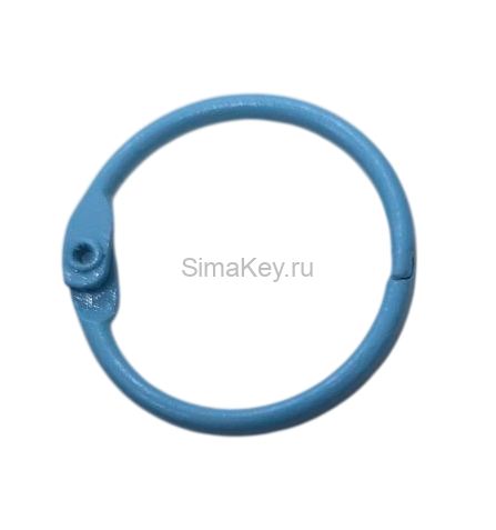 Кольцо цветное раздвижное голубое D-30 мм