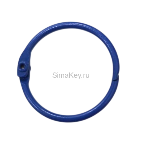 Кольцо цветное раздвижное синее D-30 мм