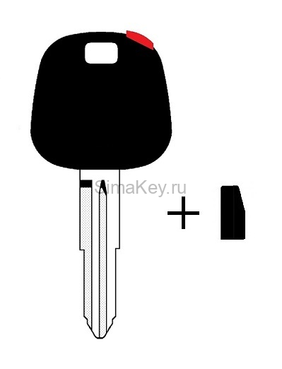 Заготовка ключа Toyota TOYO-20D.P1 (TOY41RT4) транспондер