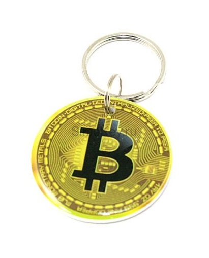 Заготовка RFID мини-карта "Биткоин" на кольце