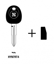 Заготовка ключа Hyundai HYN7RT4 транспондер