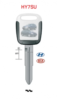 HY7SU Keyline заготовка латунь Kia #