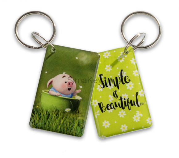 Заготовка RFID мини-карта "Поросёнок/Simple is Beautiful" на кольце