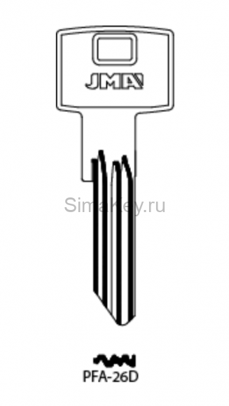 Заготовка ключа PFA-26D_PHF34_x_x_x_x