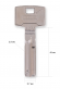 Заготовка ключа Abus Bravus 1000 long 66KHONOV B007E Оригинал (Patent)