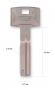 Заготовка ключа Abus Vela 66K1NONOV (VE01E) Оригинал (Patent)