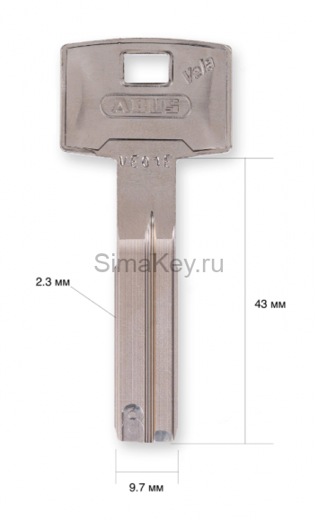 Заготовка ключа Abus Vela 66K1NONOV (VE01E) Оригинал (Patent)