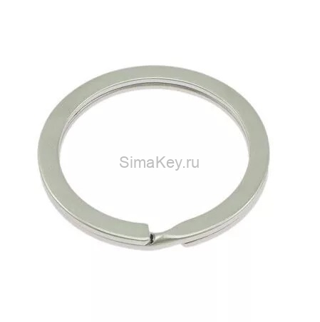 Кольцо для ключей 25D плоское карабинное 2 мм