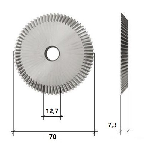 Фреза угловая RAISE HJ-0011 70х7,3х12,7xT100 A40° HSS-Co для 100Е и 100G