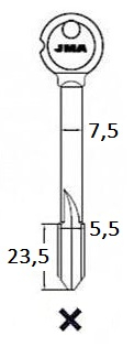 Заготовка крестового ключа KR-14X_x_x_KRX14_x_KR-5.4
