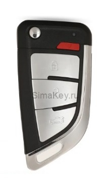 Универсальный ключ XK серии VVDI Key Tool, 3 кнопки + panic, серебристый (матовая вставка) стиль BMW (XKKF22EN) Универсальный ключ XK серии VVDI Key Tool, 3 кнопки + panic, серебристый (матовая вставка) стиль BMW (XKKF22EN)