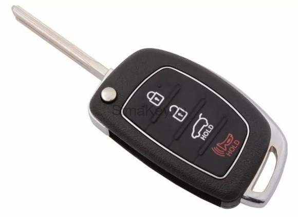 Корпус пульта HYUNDAI 3 +1 кнопка с логотипом