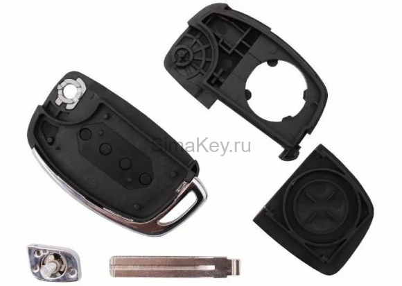 Корпус пульта HYUNDAI 3 +1 кнопка с логотипом
