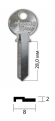 Заготовка ключа TRI-9D_TL5_TRC51_TR6R_TC62D_x Silca Rhino