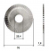 Фреза прямая CUTTER 0020A 70х1,3х25,4xT90 с боковыми насечками Carbide