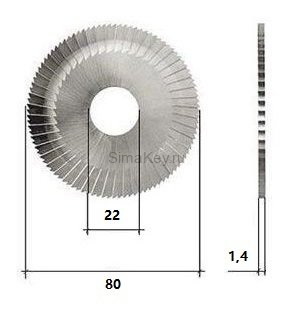 Фреза прямая CUTTER 0023 80х1,4x22xT100 с боковыми насечками ACC Carbide