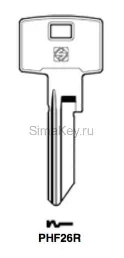 Заготовка ключа PFA-24_PHF26R_x_x_PFA8_x