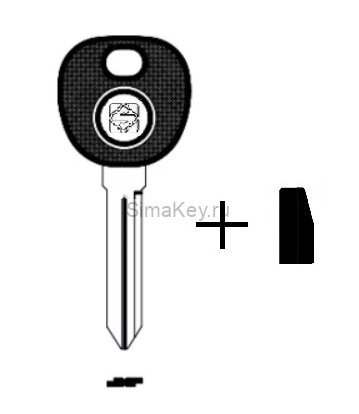 Заготовка ключа General Motors GM-28P (B99PT5) транспондер