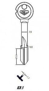 Заготовка крестового ключа KR-5 (KR-3X XKV6 x KRX3 x) Гравер