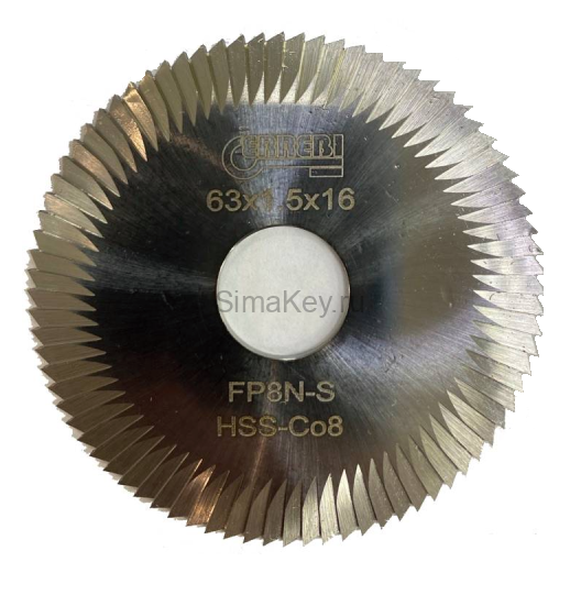 Фреза прямая JMA, Errebi FP8N 63х1,5х16хТ80 с боковыми насечками