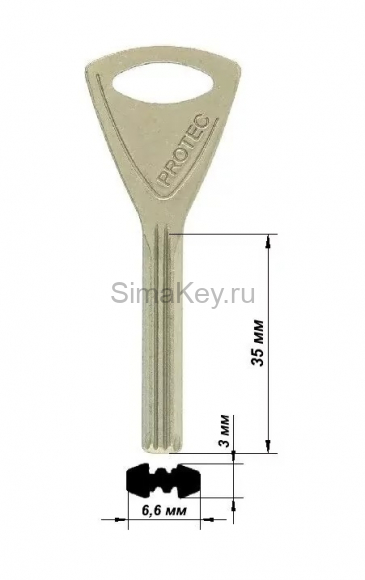 Заготовка для ключа Abloy Protec (оригинал) Заготовка для ключа Abloy Protec (оригинал)