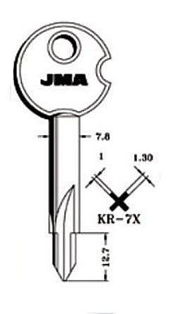 Заготовка крестового ключа KR-7X_XKV111_x_KRX7_x_KR-1.1
